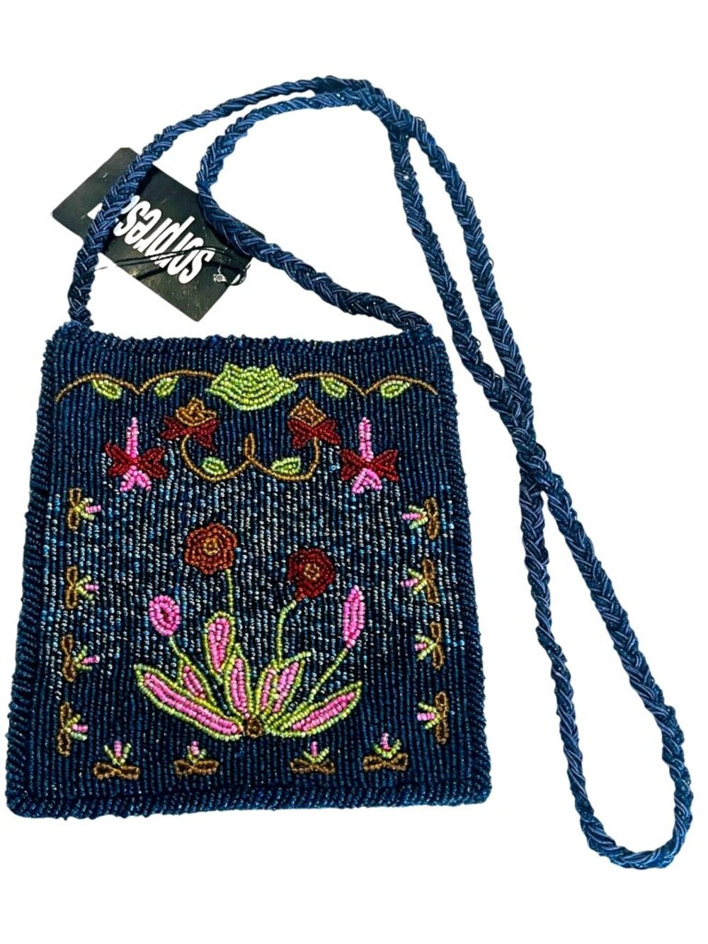 SORPRESA Purse with Strap and Magnetic Closure / Flower Design - NEW with Tags